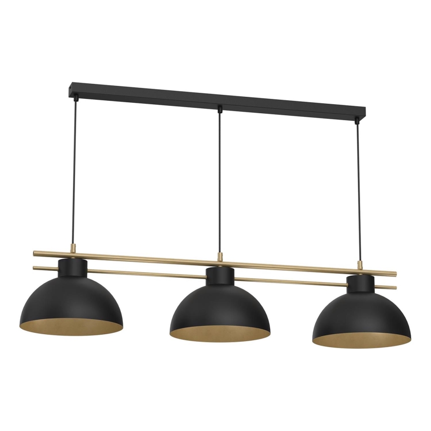 Lampadario a sospensione con filo ESTATE 3xE27/15W/230V nero