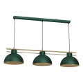 Lampadario a sospensione con filo ESTATE 3xE27/15W/230V verde