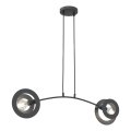 Lampadario a sospensione con filo EUFORIA 2xE27/15W/230V nero
