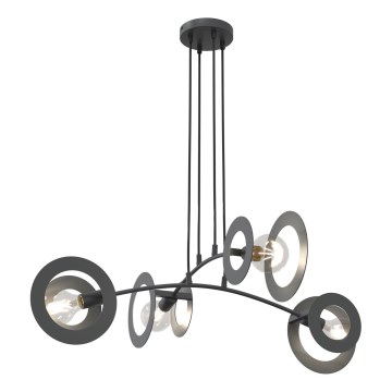Lampadario a sospensione con filo EUFORIA 4xE27/15W/230V nero