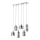 Lampadario a sospensione con filo EVOLUTION 6xE27/11W/230V cromo lucido
