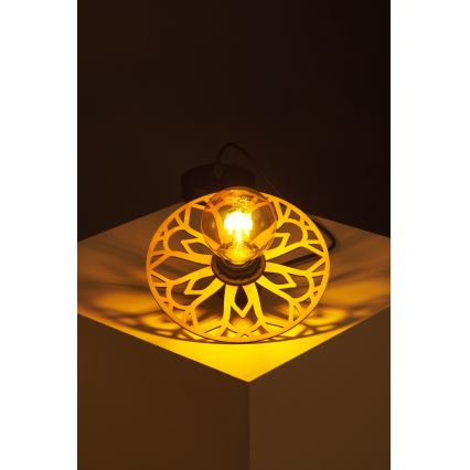 Lampadario a sospensione con filo FALCO 1xE27/60W/230V diametro 20 cm beige