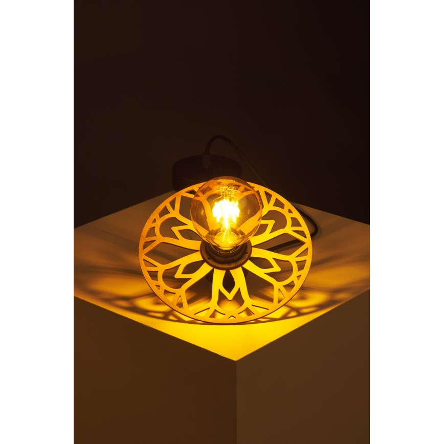Lampadario a sospensione con filo FALCO 1xE27/60W/230V diametro 20 cm beige