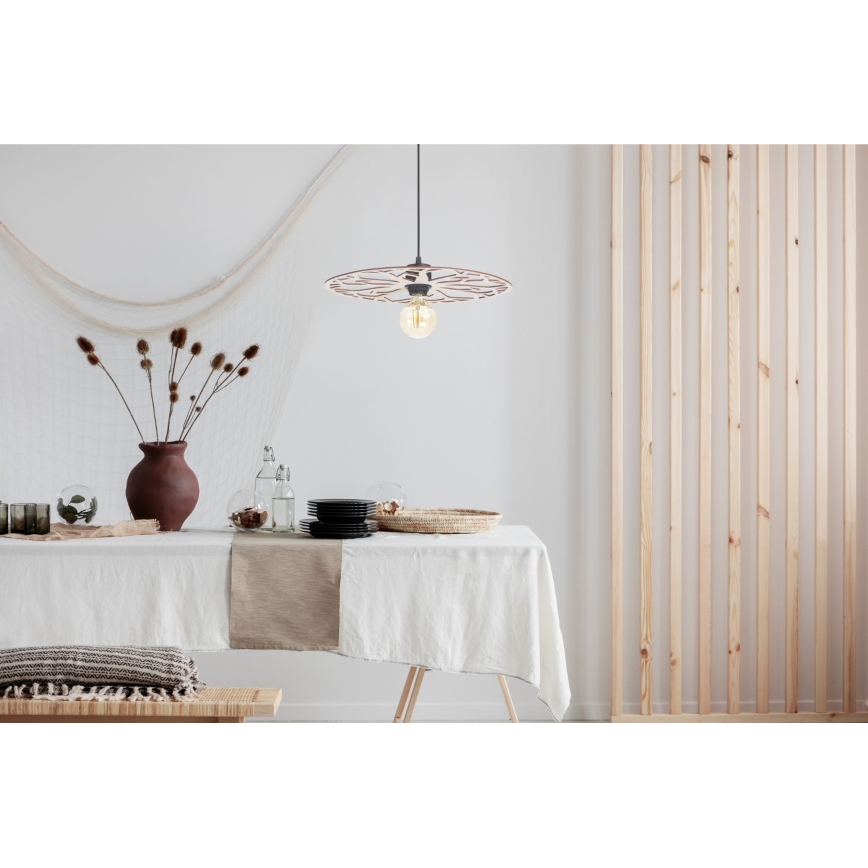 Lampadario a sospensione con filo FALCO 1xE27/60W/230V diametro 40 cm beige