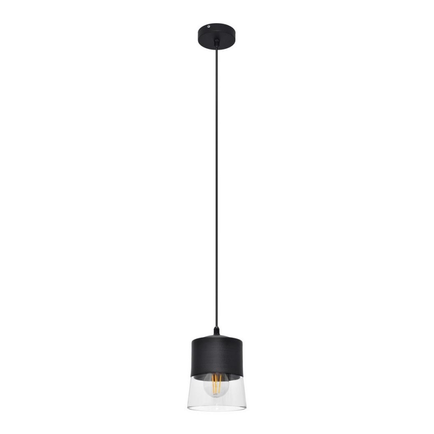 Lampadario a sospensione con filo FERGIE 1xE27/15W/230V nero