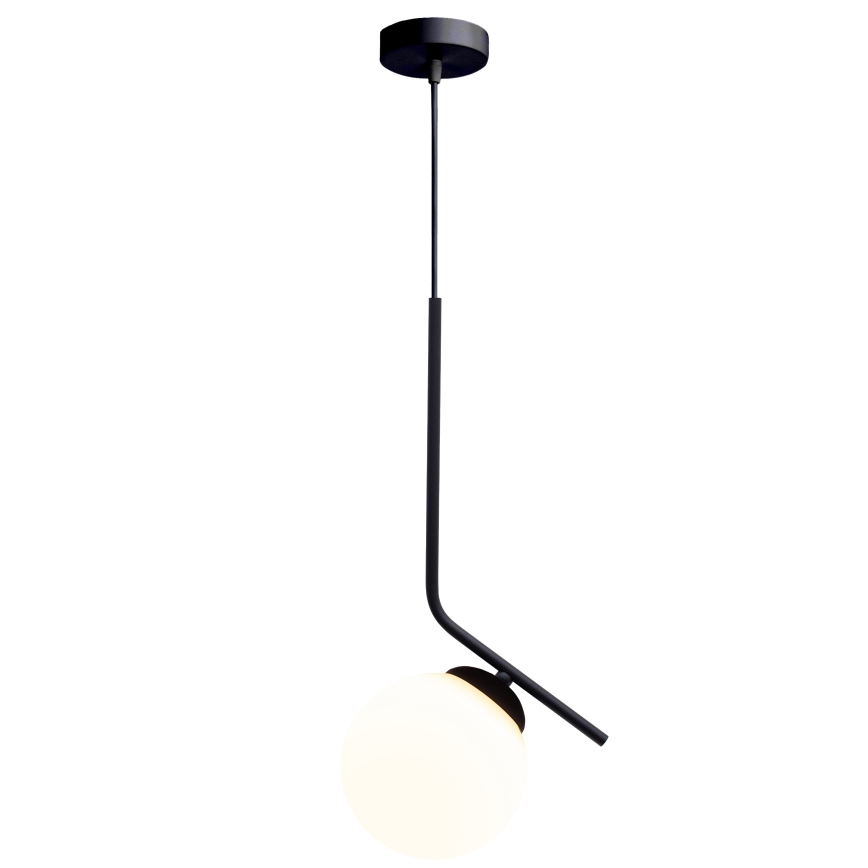 Lampadario a sospensione con filo FIRA 1xE27/60W/230V nero