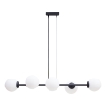 Lampadario a sospensione con filo FIRA 5xE27/60W/230V nero
