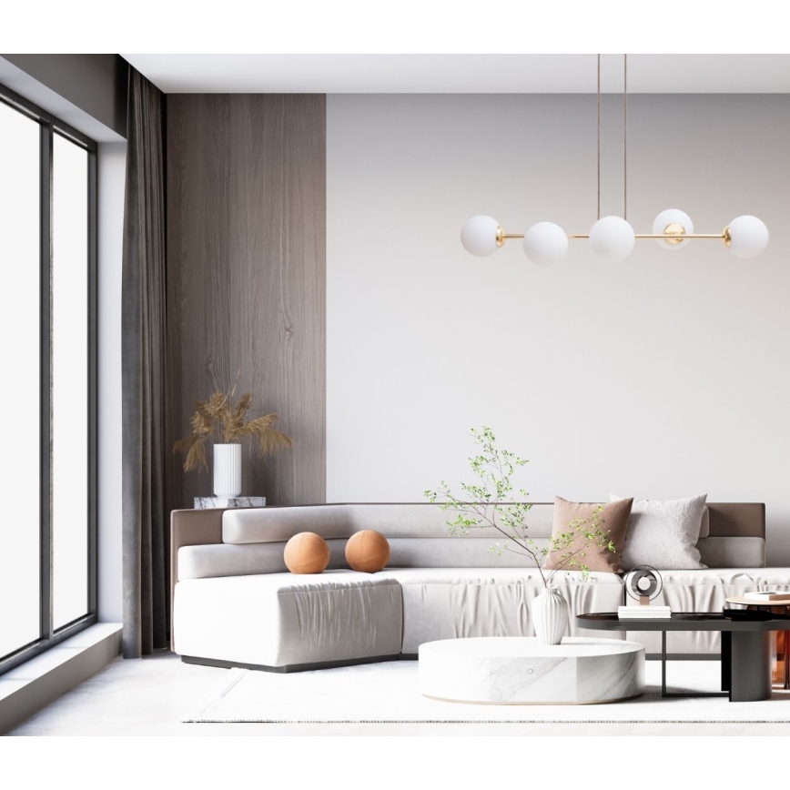 Lampadario a sospensione con filo FIRA 5xE27/60W/230V nero
