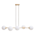 Lampadario a sospensione con filo FIRA 5xE27/60W/230V oro