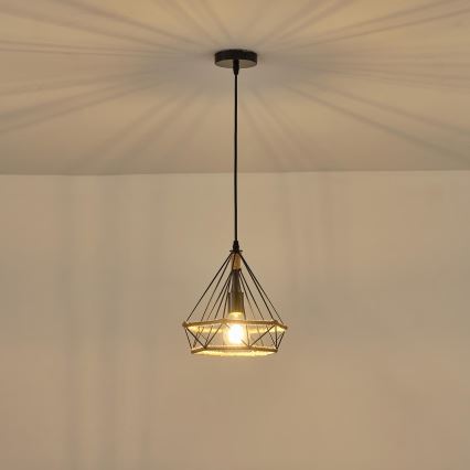 Lampadario a sospensione con filo FLARE 1xE27/15W/230V diametro 25 cm beige