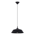 Lampadario a sospensione con filo FRIKA 1xE27/15W/230V diametro 34 cm nero