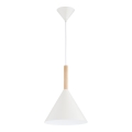 Lampadario a sospensione con filo FUKS 1xE27/15W/230V color crema/beige