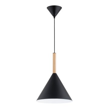 Lampadario a sospensione con filo FUKS 1xE27/15W/230V nero/beige