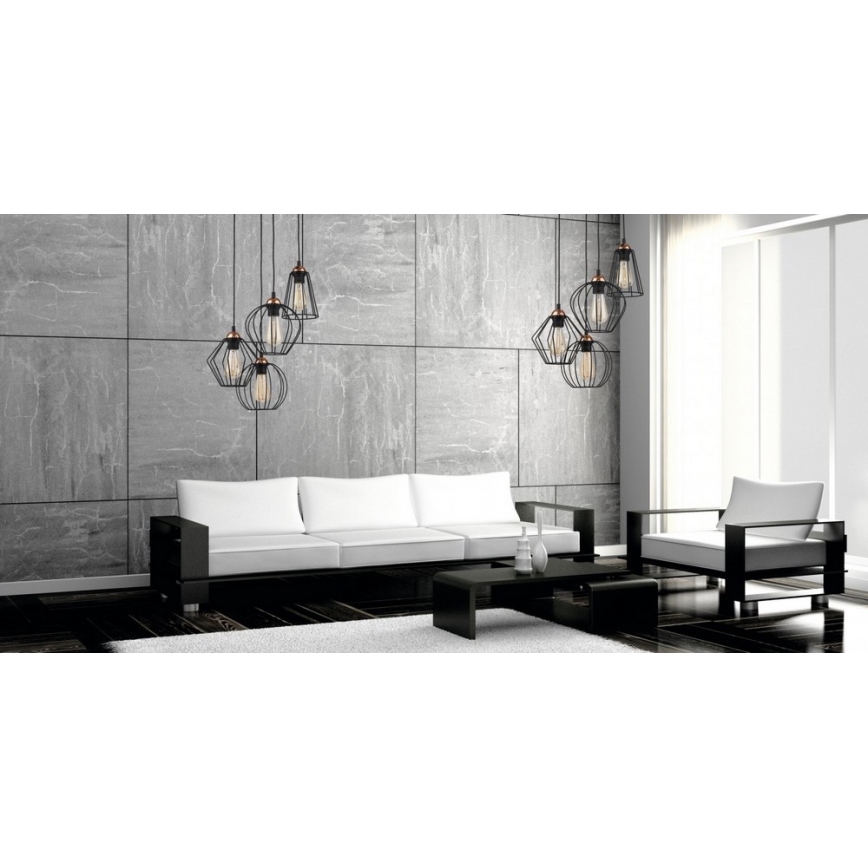 Lampadario a sospensione con filo GALAXY 4xE27/60W/230V