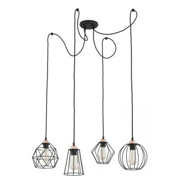 Lampadario a sospensione con filo GALAXY 4xE27/60W/230V ragno
