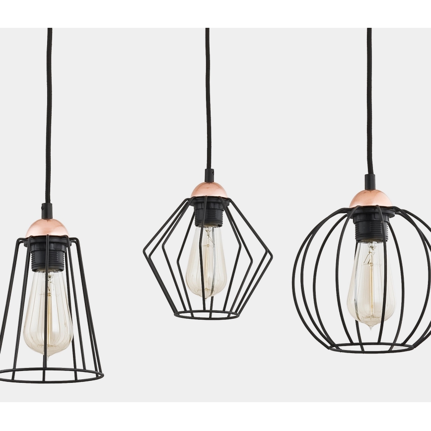 Lampadario a sospensione con filo GALAXY 4xE27/60W/230V ragno