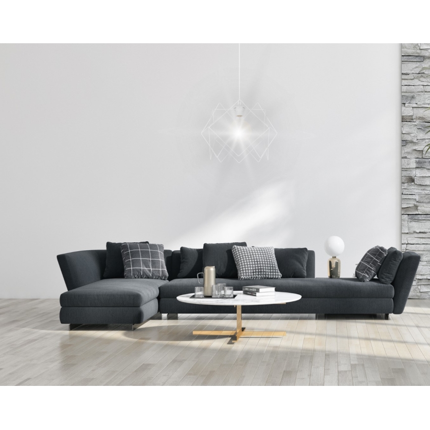 Lampadario a sospensione con filo GALL 1xE27/60W/230V bianco