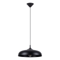 Lampadario a sospensione con filo GINA 1xE27/15W/230V diametro 38 cm nero