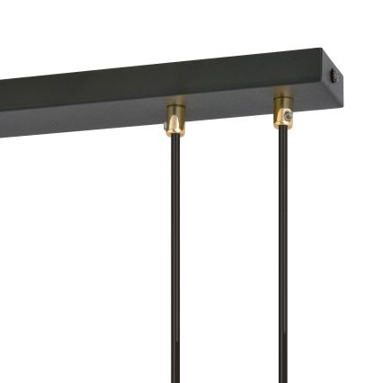 Lampadario a sospensione con filo GLAM 3xE14/10W/230V nero