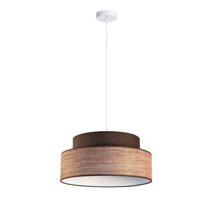 Lampadario a sospensione con filo GRACE 1xE27/60W/230V diametro 40 cm marrone/beige