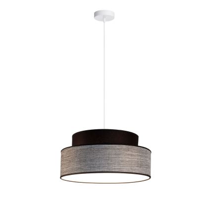 Lampadario a sospensione con filo GRACE 1xE27/60W/230V nero/grigio