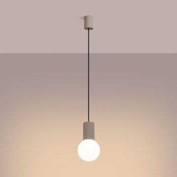 Lampadario a sospensione con filo HALO 1xG9/8W/230V diametro 12 cm beige