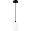 Lampadario a sospensione con filo HARMA 1xE27/15W/230V diametro 14 cm bianco/nero
