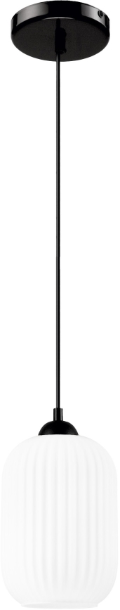 Lampadario a sospensione con filo HARMA 1xE27/15W/230V diametro 14 cm bianco/nero
