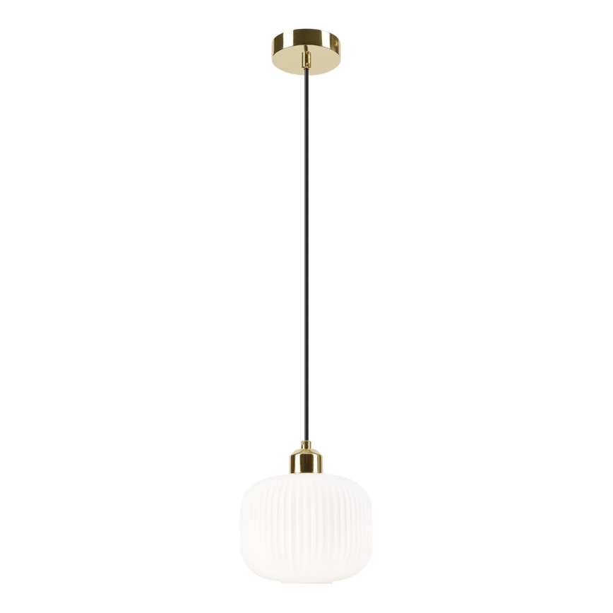 Lampadario a sospensione con filo HARMA 1xE27/15W/230V diametro 20 cm bianco/oro
