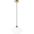 Lampadario a sospensione con filo HARMA 1xE27/15W/230V diametro 25 cm bianco/oro