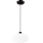 Lampadario a sospensione con filo HARMA 1xE27/15W/230V diametro 30 cm bianco/nero