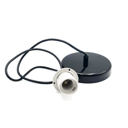 Lampadario a sospensione con filo HARMA 1xE27/15W/230V diametro 30 cm bianco/nero
