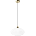 Lampadario a sospensione con filo HARMA 1xE27/15W/230V diametro 30 cm bianco/oro