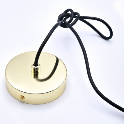 Lampadario a sospensione con filo HARMA 1xE27/15W/230V diametro 30 cm bianco/oro