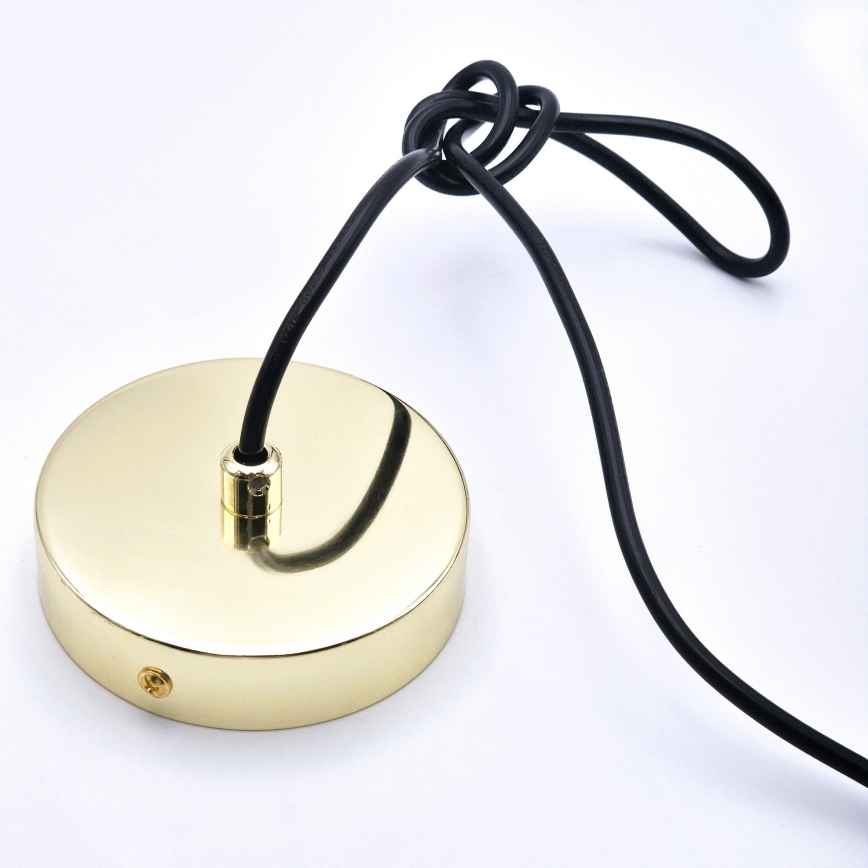 Lampadario a sospensione con filo HARMA 1xE27/15W/230V diametro 30 cm bianco/oro