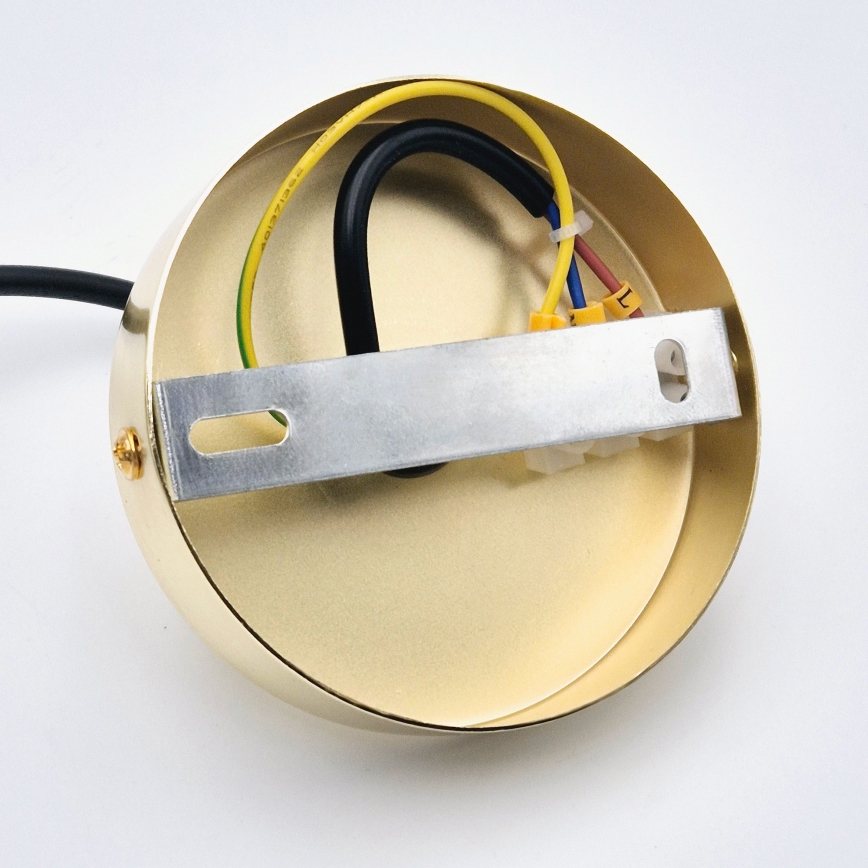 Lampadario a sospensione con filo HARMA 1xE27/15W/230V diametro 30 cm bianco/oro