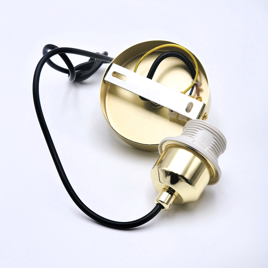 Lampadario a sospensione con filo HARMA 1xE27/15W/230V diametro 30 cm bianco/oro