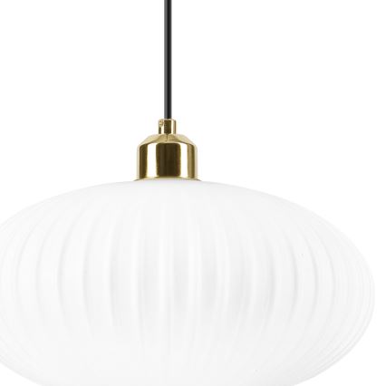 Lampadario a sospensione con filo HARMA 1xE27/15W/230V diametro 30 cm bianco/oro