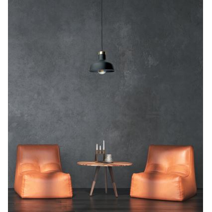Lampadario a sospensione con filo HEBE 1xE27/60W/230V nero