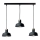 Lampadario a sospensione con filo HEBE 3xE27/60W/230V nero