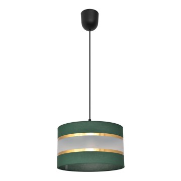 Lampadario a sospensione con filo HELEN 1xE27/15W/230V diametro 25 cm verde/oro