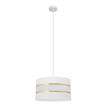 Lampadario a sospensione con filo HELEN 1xE27/15W/230V diametro 35 cm bianco/oro