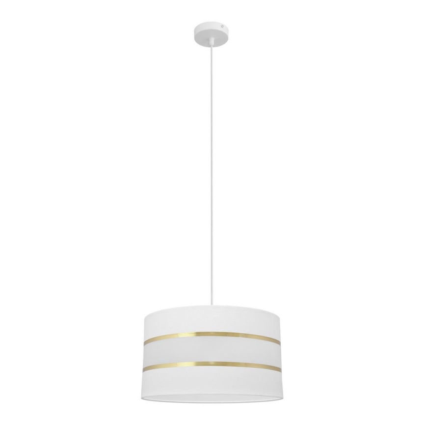 Lampadario a sospensione con filo HELEN 1xE27/15W/230V diametro 35 cm bianco/oro