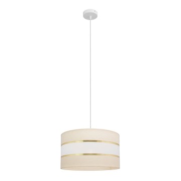 Lampadario a sospensione con filo HELEN 1xE27/15W/230V diametro 35 cm color crema/oro