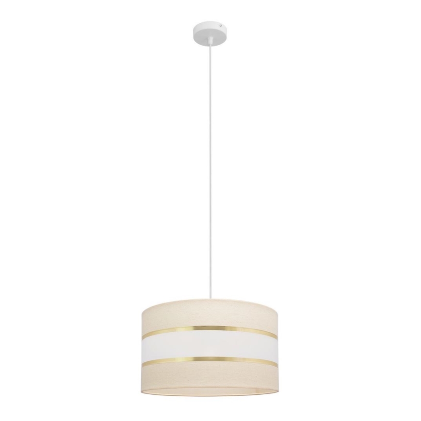 Lampadario a sospensione con filo HELEN 1xE27/15W/230V diametro 35 cm color crema/oro