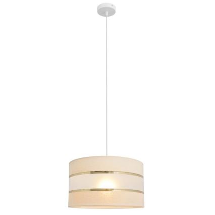 Lampadario a sospensione con filo HELEN 1xE27/15W/230V diametro 35 cm color crema/oro