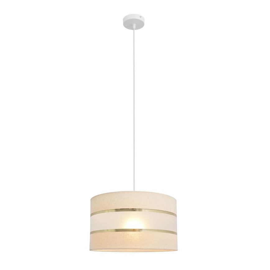 Lampadario a sospensione con filo HELEN 1xE27/15W/230V diametro 35 cm color crema/oro