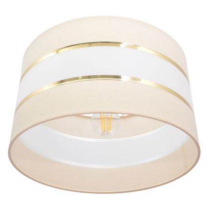 Lampadario a sospensione con filo HELEN 1xE27/15W/230V diametro 35 cm color crema/oro