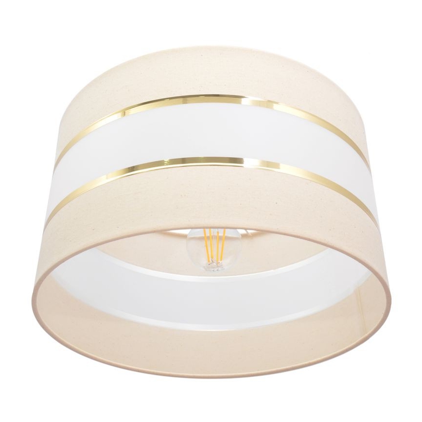 Lampadario a sospensione con filo HELEN 1xE27/15W/230V diametro 35 cm color crema/oro