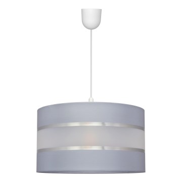 Lampadario a sospensione con filo HELEN 1xE27/15W/230V diametro 35 cm grigio/argento